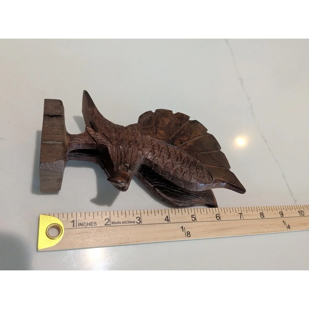 Handcrafted Wooden Eagle figurine, 6